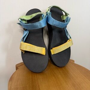 Teva Women's Midform Sandals Multicolor Black Blue Green Yellow | 8